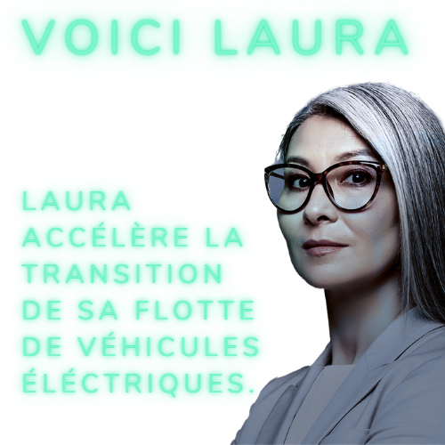 Laura accélère la transition de sa flotte de véhicules éléctriques.